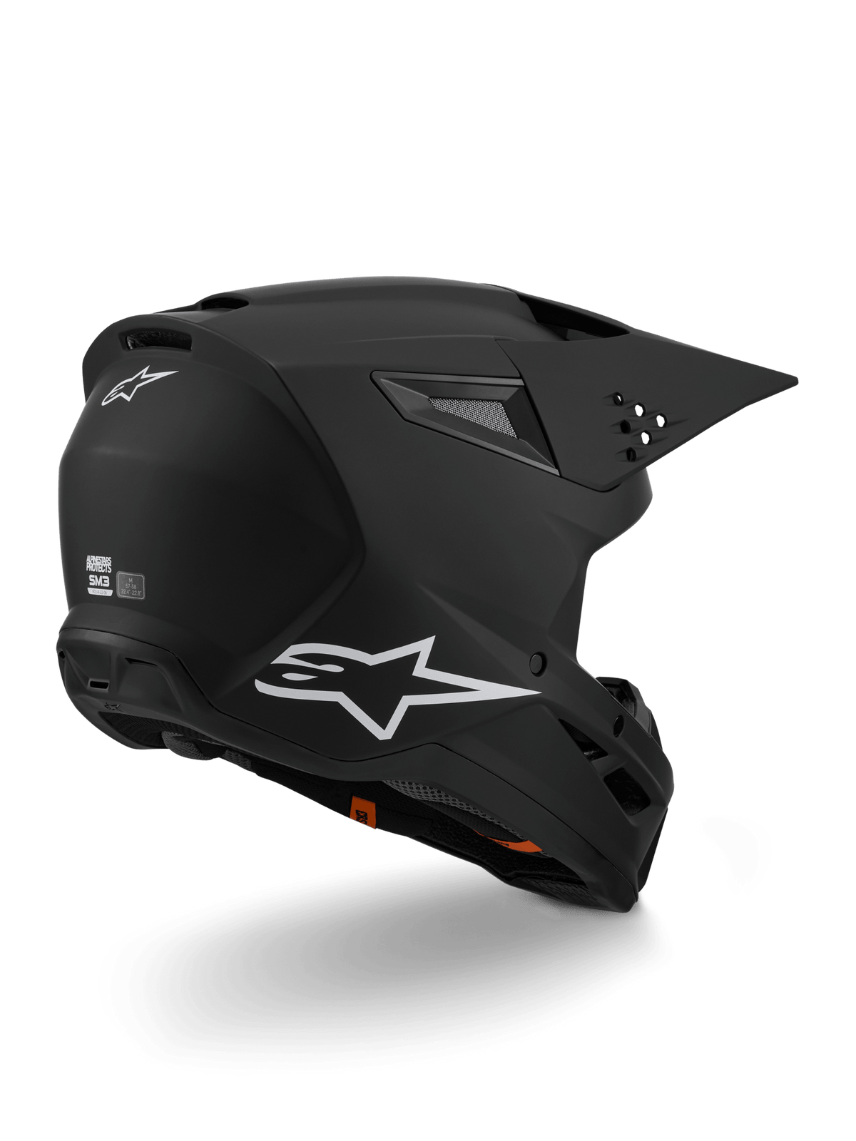 Alpinestars S-M3 Solid Casco de moto ECE 22.06 Negro Mate - MxProStoreParts