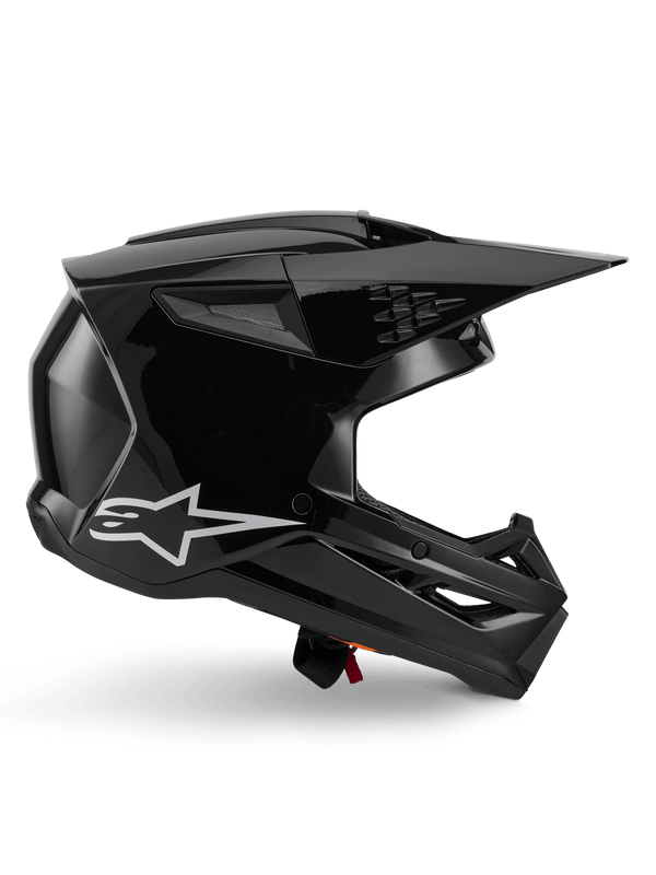 Alpinestars S-M3 Casque Solide ECE 22.06 Noir Brillant - MxProStoreParts