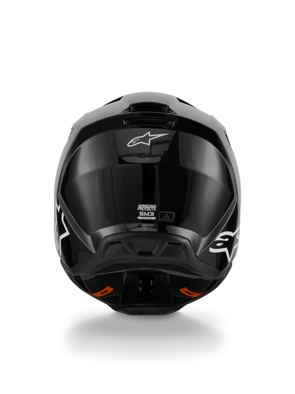 Alpinestars S-M3 Casque Solide ECE 22.06 Noir Brillant - MxProStoreParts