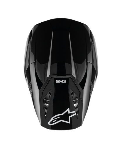 Alpinestars S-M3 Casque Solide ECE 22.06 Noir Brillant - MxProStoreParts