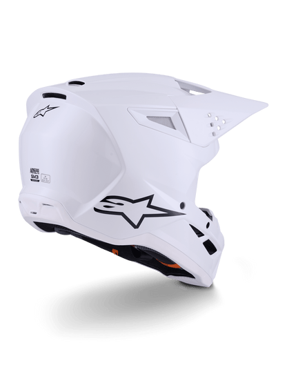 Alpinestars S-M3 Casco Sólido ECE 22.06 Blanco Brillante - MxProStoreParts