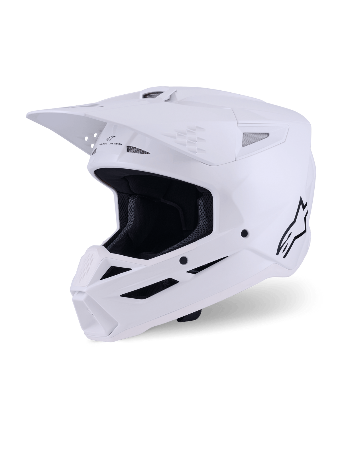 Alpinestars S-M3 Casco Sólido ECE 22.06 Blanco Brillante - MxProStoreParts