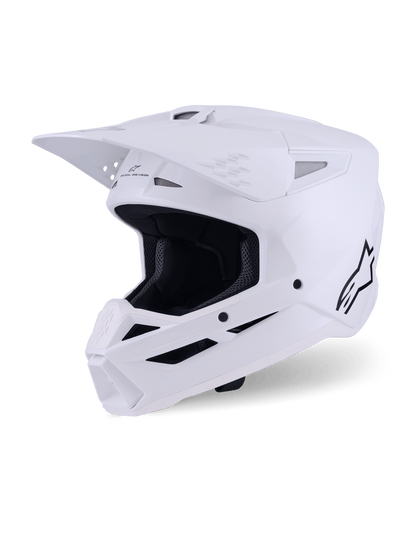 Alpinestars S-M3 Casco Sólido ECE 22.06 Blanco Brillante - MxProStoreParts