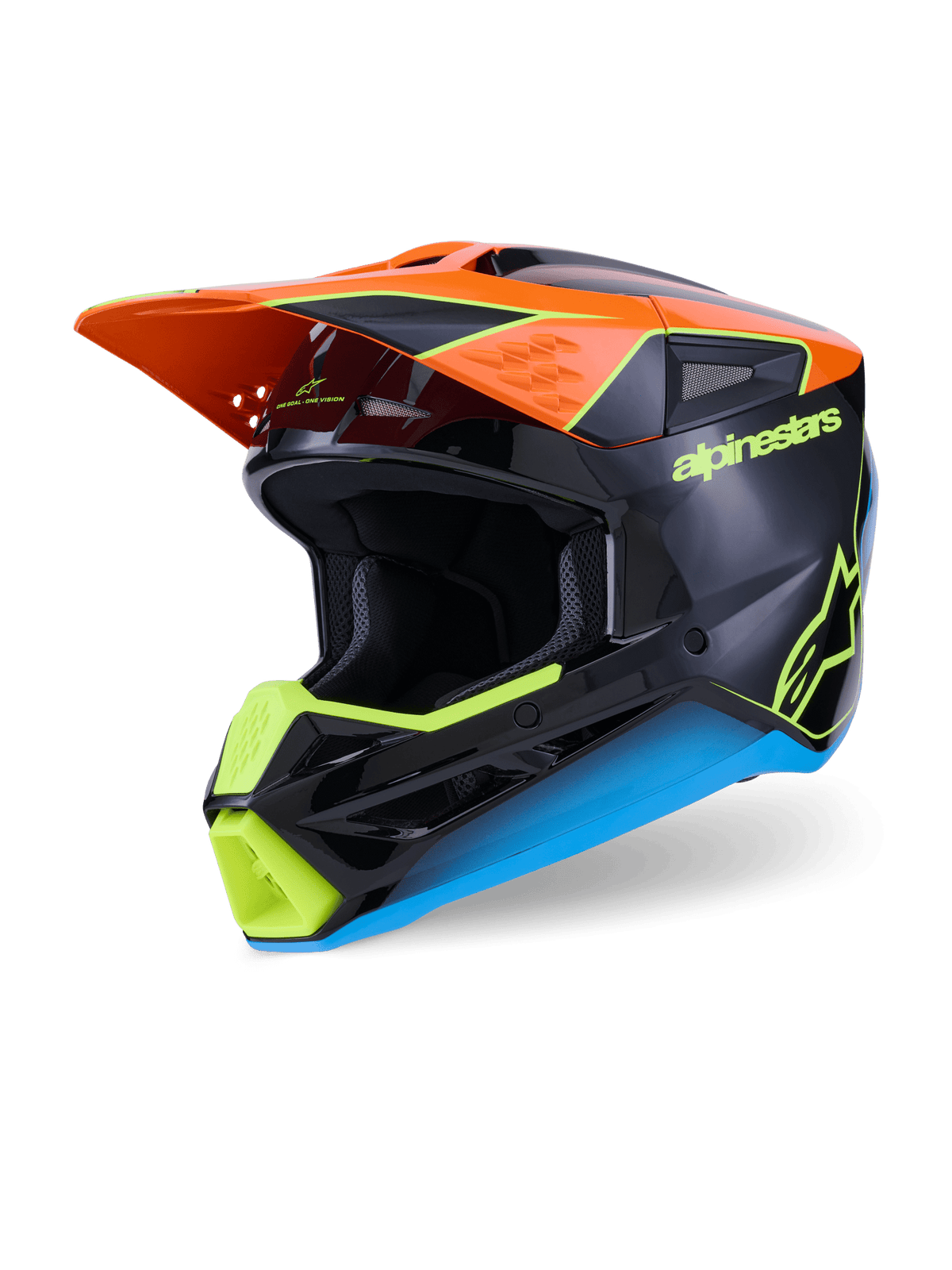 Alpinestars S-M3 Fray Helmet ECE 22.06 Black Orange Yellow - MxProStoreParts