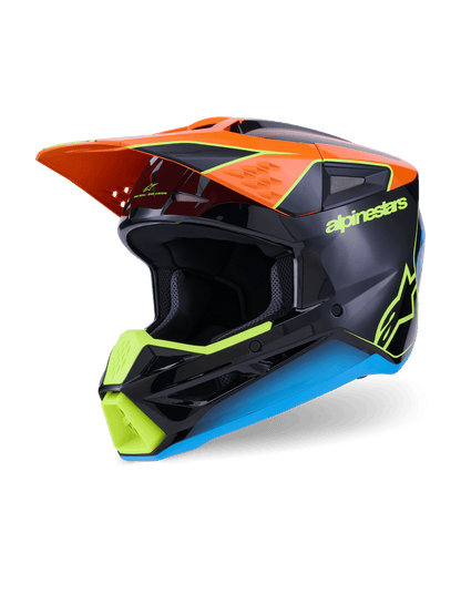 Alpinestars S-M3 Fray Helmet ECE 22.06 Black Orange Yellow - MxProStoreParts