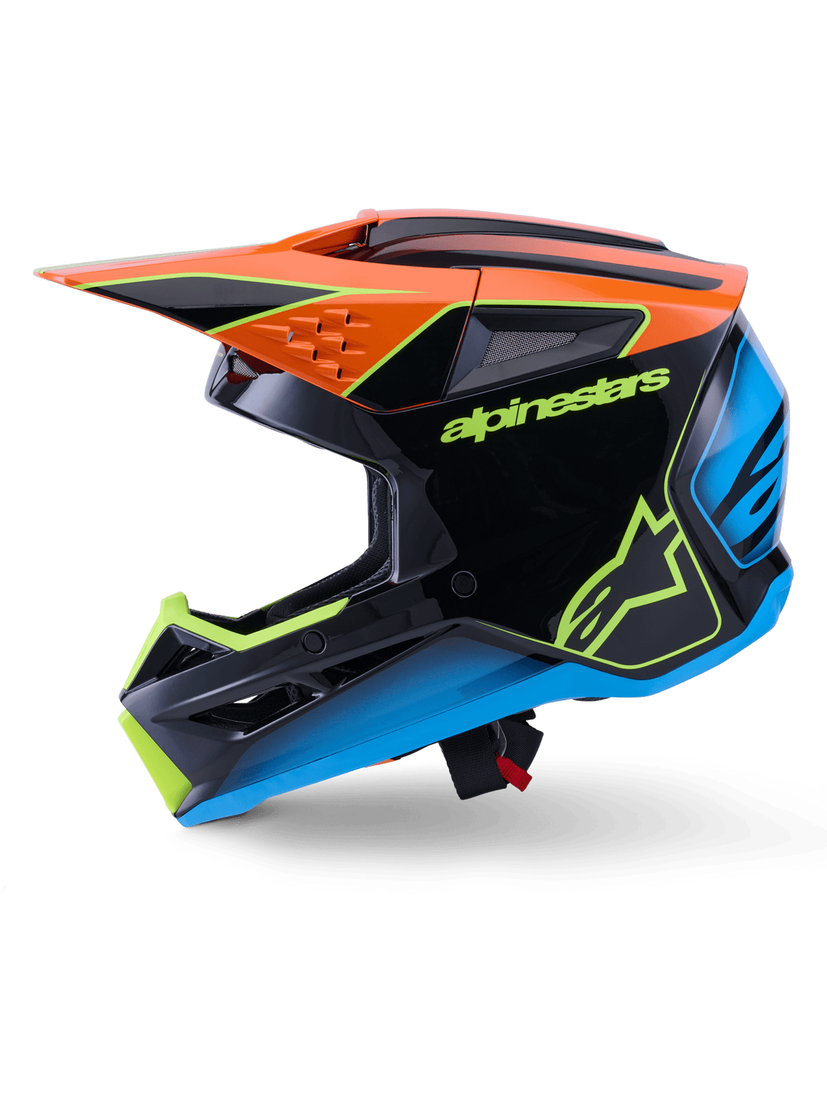 Alpinestars S-M3 Fray Helmet ECE 22.06 Black Orange Yellow - MxProStoreParts