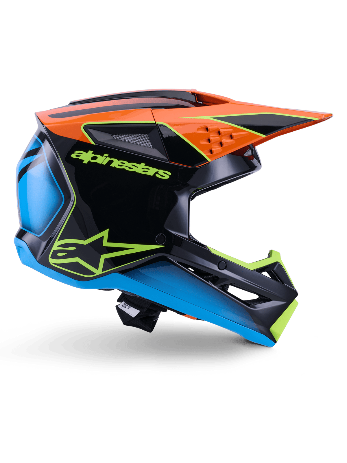Alpinestars S-M3 Fray Helmet ECE 22.06 Black Orange Yellow - MxProStoreParts
