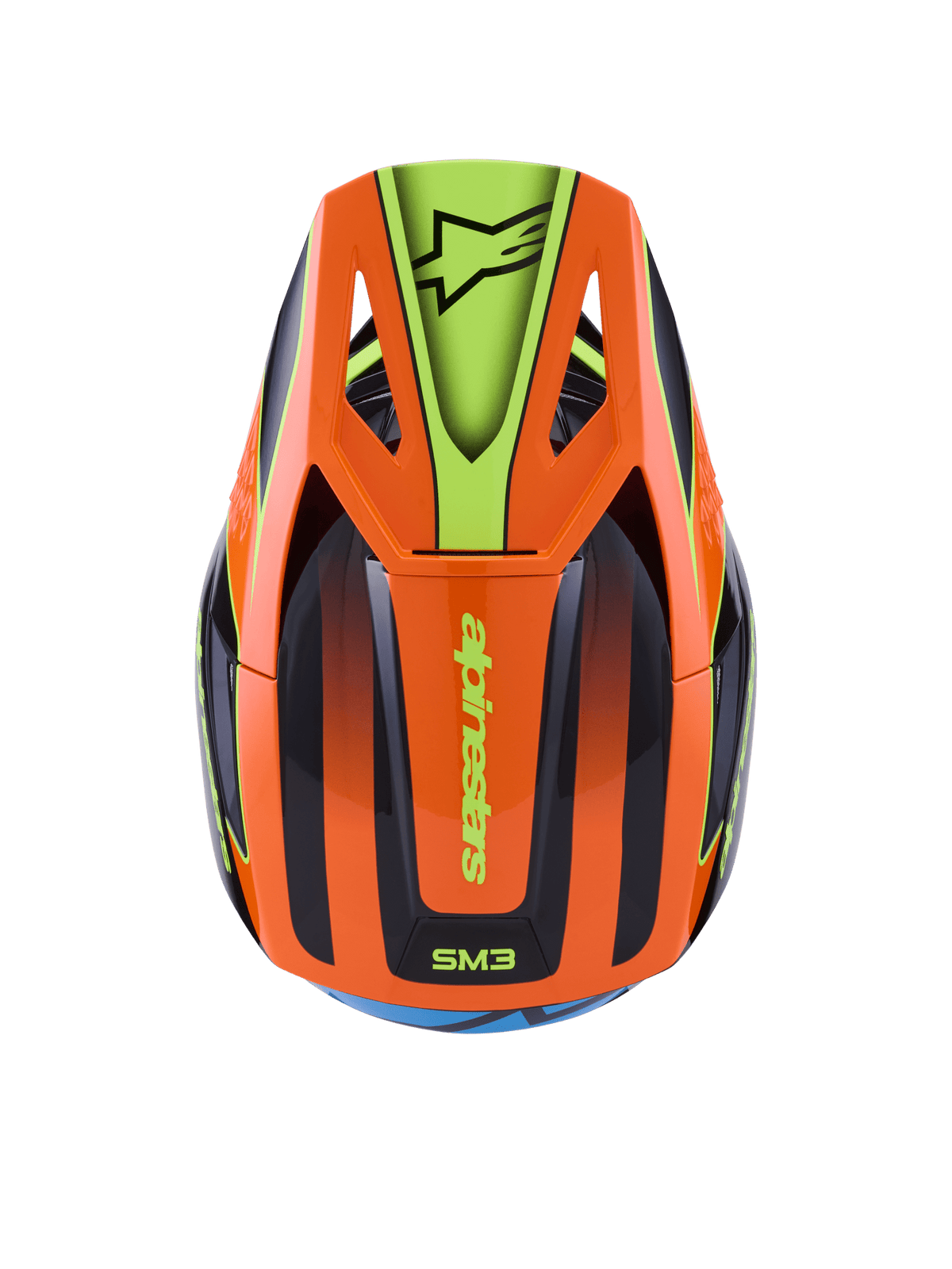 Alpinestars S-M3 Fray Helmet ECE 22.06 Black Orange Yellow - MxProStoreParts