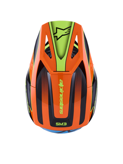 Alpinestars S-M3 Fray Helmet ECE 22.06 Black Orange Yellow - MxProStoreParts