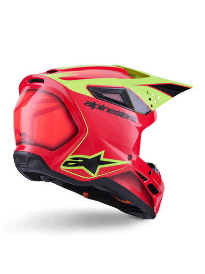 Alpinestars S-M3 Fray Helmet ECE 22.06 Fluo Black Glossy - MxProStoreParts