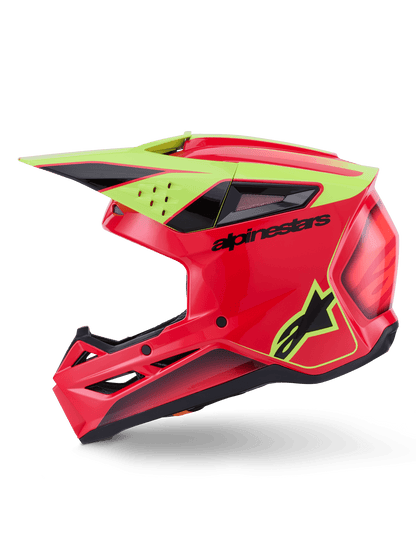 Alpinestars S-M3 Fray Helmet ECE 22.06 Fluo Black Glossy - MxProStoreParts