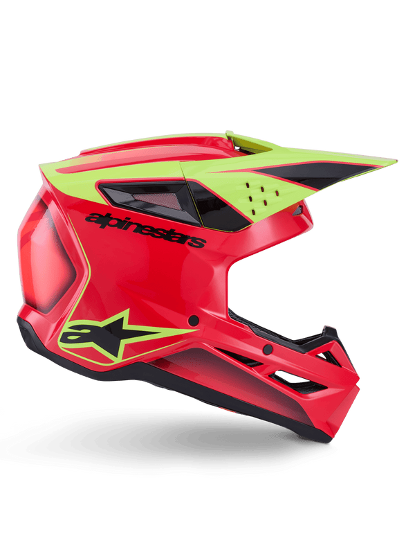 Alpinestars S-M3 Fray Helmet ECE 22.06 Fluo Black Glossy - MxProStoreParts