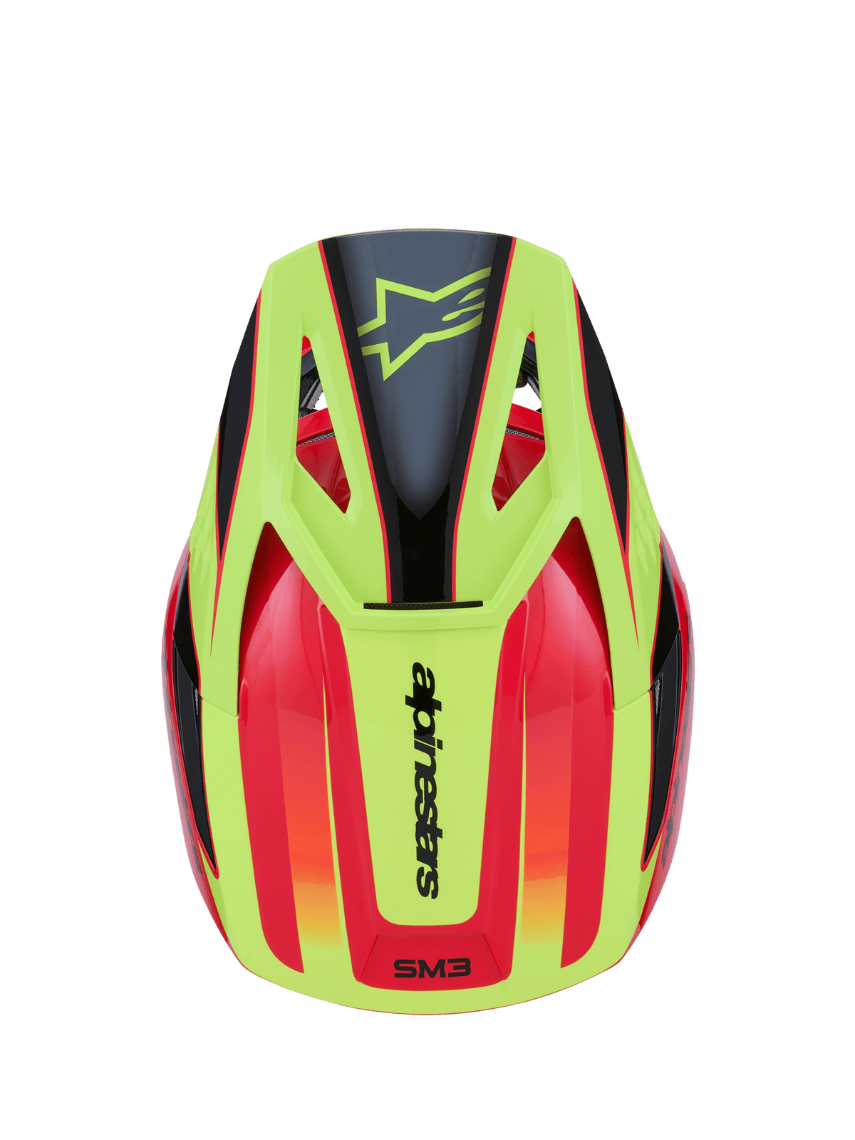 Alpinestars S-M3 Fray Helmet ECE 22.06 Fluo Black Glossy - MxProStoreParts