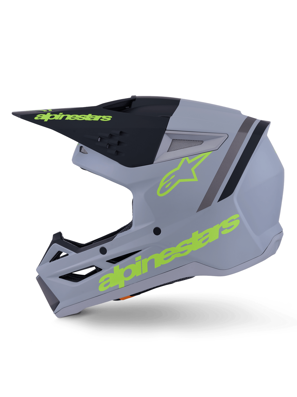 Alpinestars S-M3 Radium Casque Gris Noir Jaune Fl Matt - MxProStoreParts