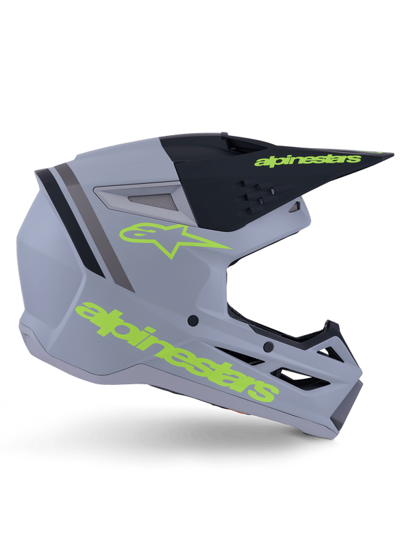 Alpinestars S-M3 Radium Casque Gris Noir Jaune Fl Matt - MxProStoreParts