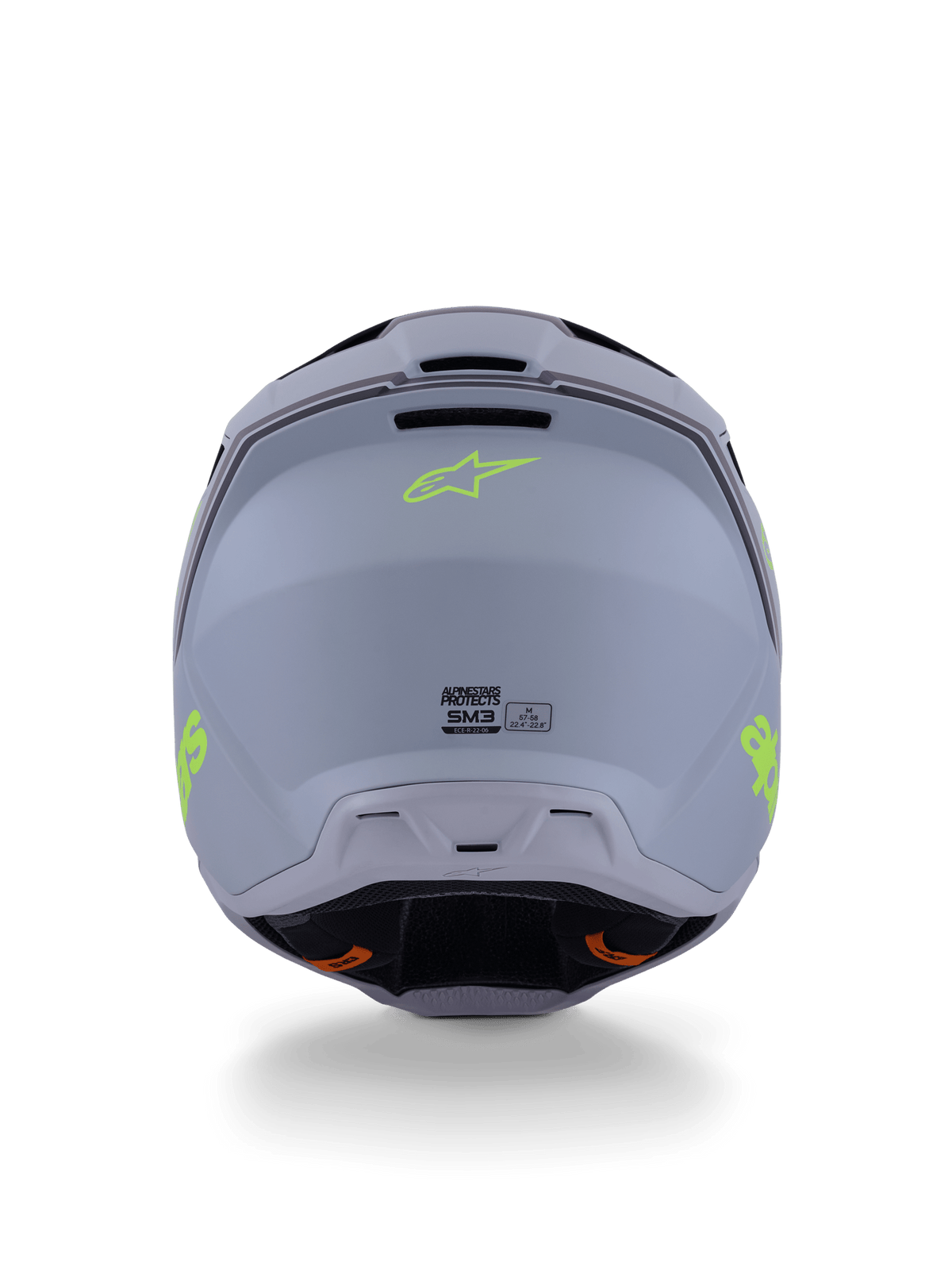 Alpinestars S-M3 Radium Casque Gris Noir Jaune Fl Matt - MxProStoreParts