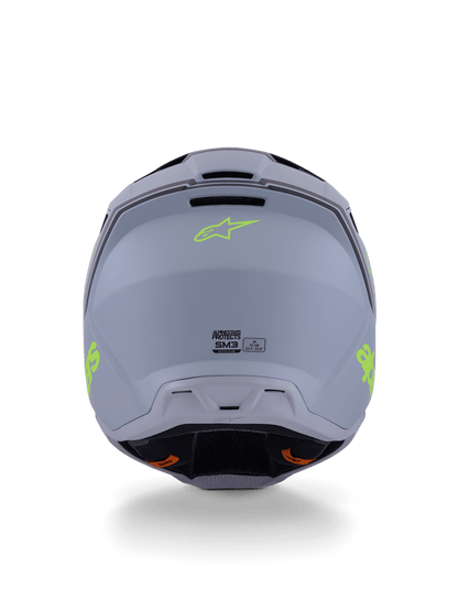 Alpinestars S-M3 Radium Casque Gris Noir Jaune Fl Matt - MxProStoreParts