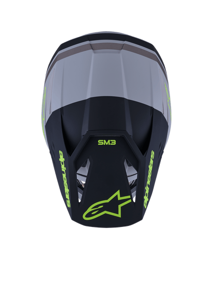 Alpinestars S-M3 Radium Casque Gris Noir Jaune Fl Matt - MxProStoreParts