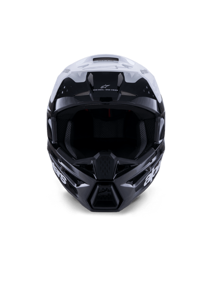 Alpinestars S-M3 Radium Helm ECE 22.06 Schwarz Weiß Grau Glänzend - MxProStoreParts