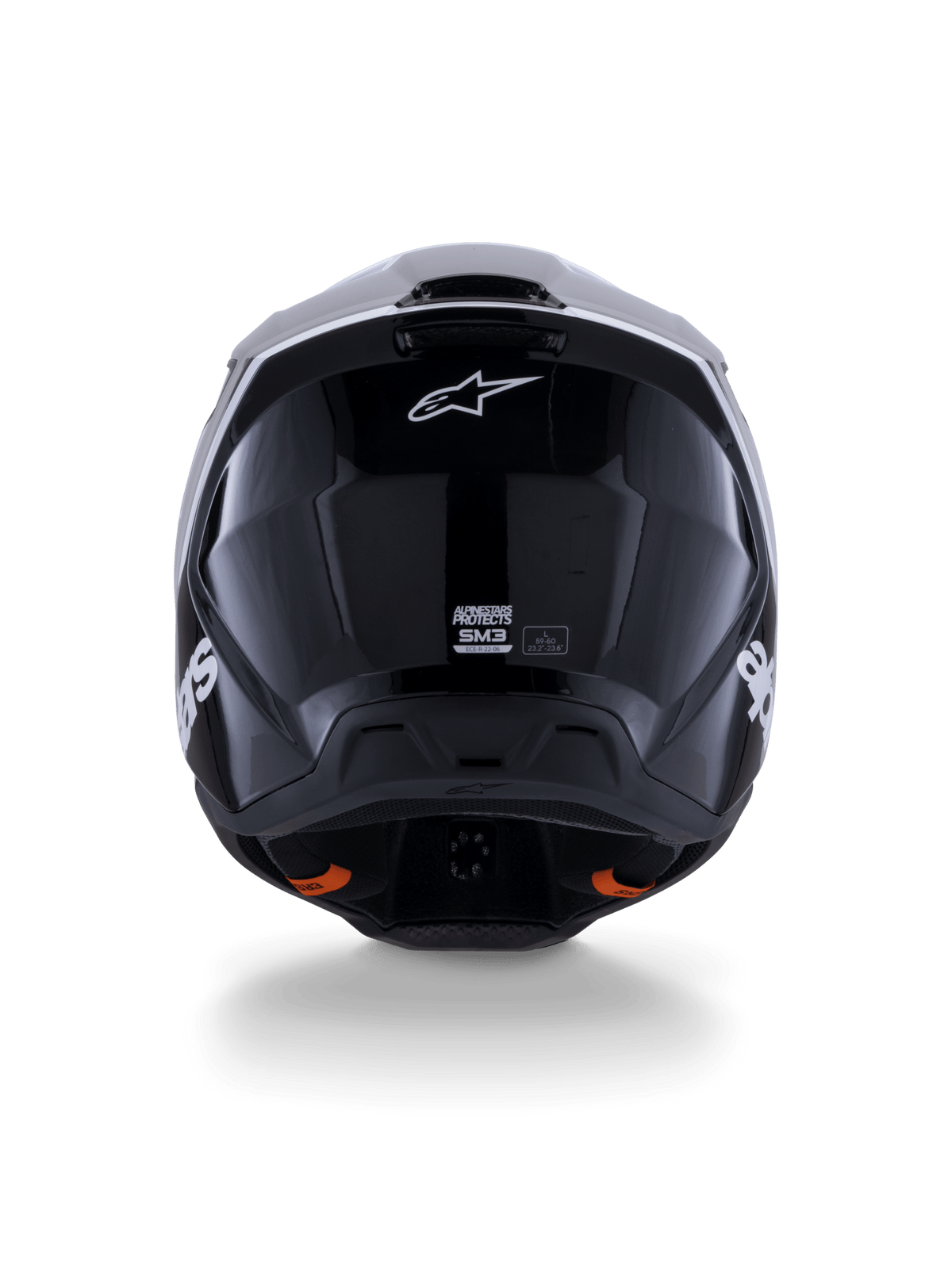 Alpinestars S-M3 Radium Helm ECE 22.06 Schwarz Weiß Grau Glänzend - MxProStoreParts