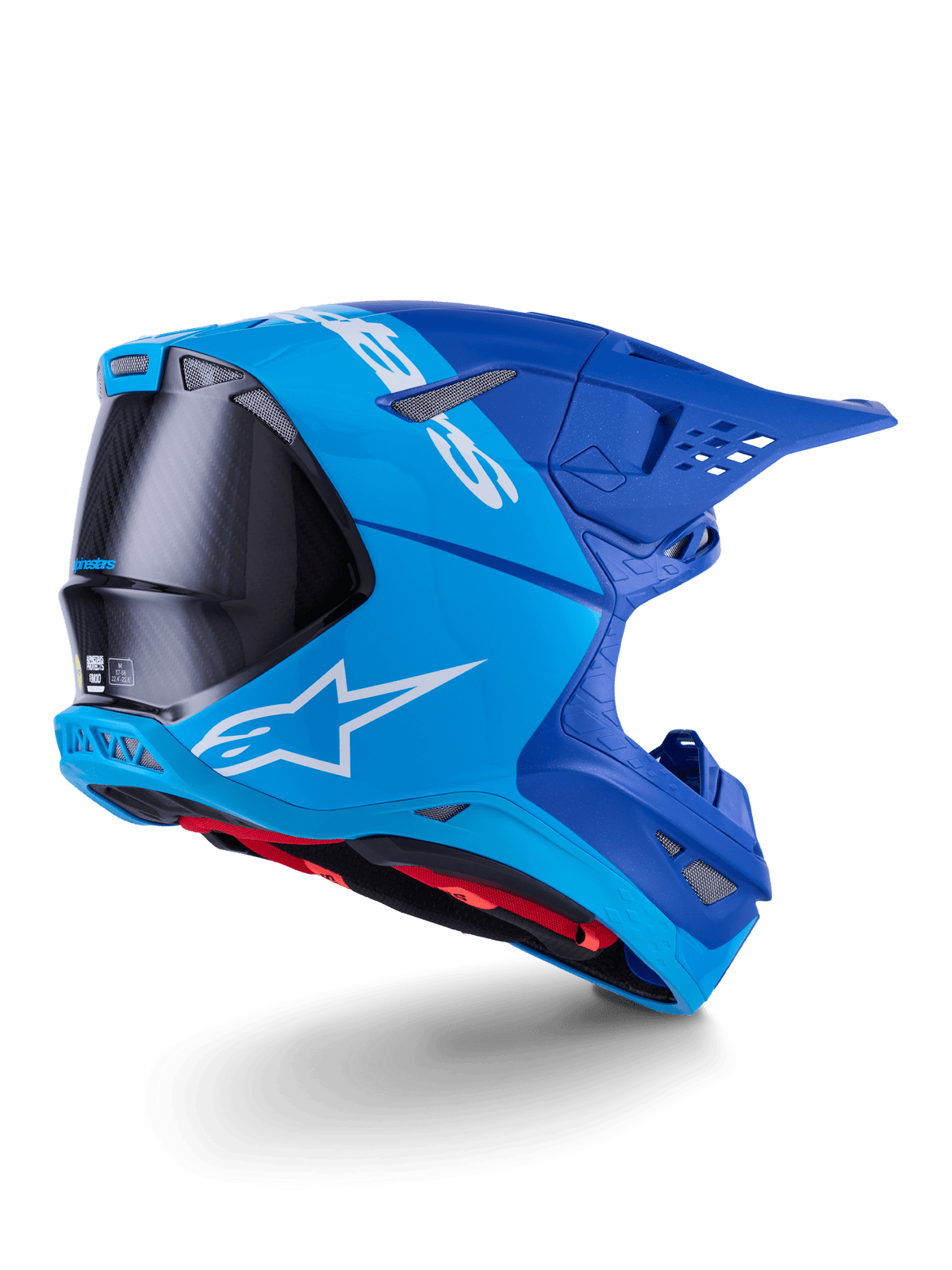 Alpinestars Supertech M10 Flood Casco de fibra de carbono azul y negro - MxProStoreParts