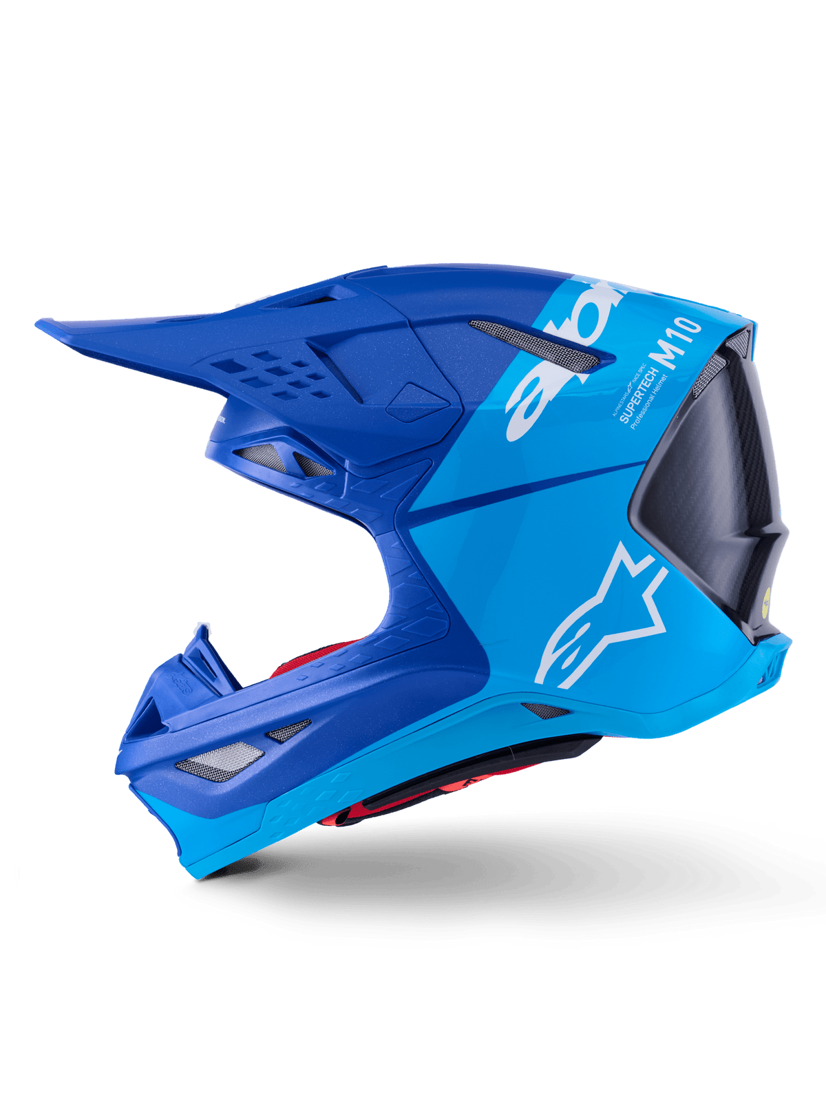 Alpinestars Supertech M10 Flood Casco de fibra de carbono azul y negro - MxProStoreParts