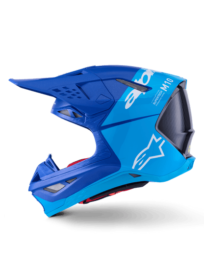 Alpinestars Supertech M10 Flood Casco de fibra de carbono azul y negro - MxProStoreParts