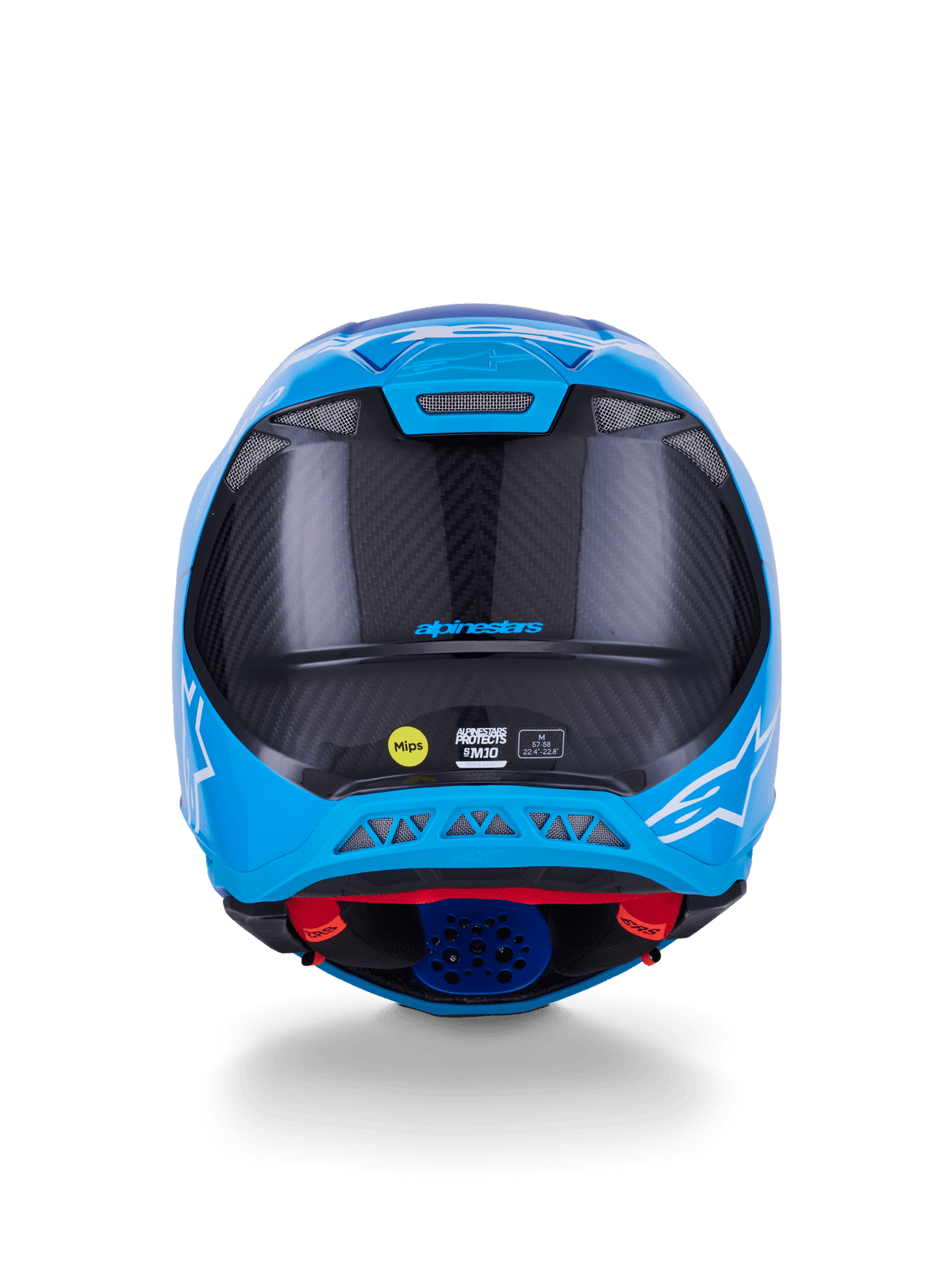 Alpinestars Supertech M10 Flood Casco de fibra de carbono azul y negro - MxProStoreParts
