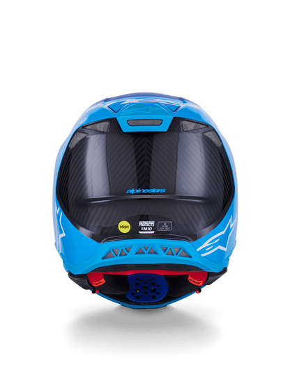 Alpinestars Supertech M10 Flood Casco de fibra de carbono azul y negro - MxProStoreParts