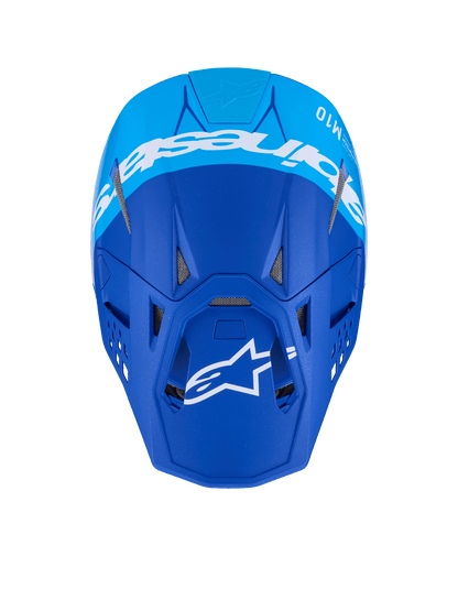 Alpinestars Supertech M10 Flood Casco de fibra de carbono azul y negro - MxProStoreParts