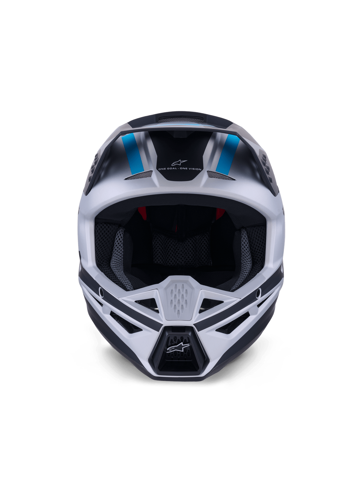 Alpinestars S-M3 Heat Casco ECE 22.06 Plata Azul Negro Mate - MxProStoreParts