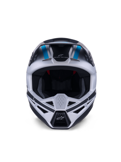 Alpinestars S-M3 Heat Casco ECE 22.06 Plata Azul Negro Mate - MxProStoreParts
