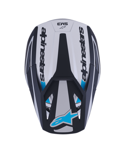 Alpinestars S-M3 Heat Casco ECE 22.06 Plata Azul Negro Mate - MxProStoreParts
