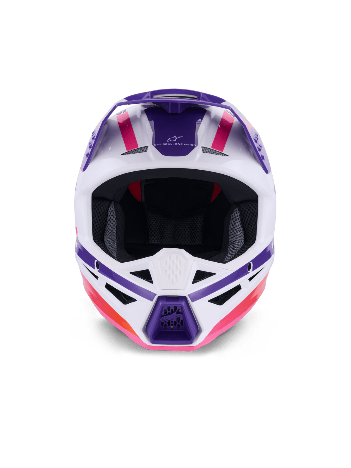 Alpinestars S-M3 Casque Chauffant Thermo-injecté Blanc Violet Rose Brillant - MxProStoreParts