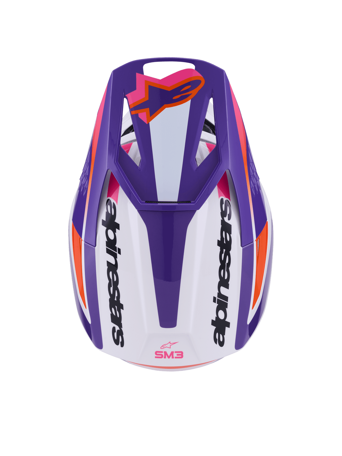 Alpinestars S-M3 Casque Chauffant Thermo-injecté Blanc Violet Rose Brillant - MxProStoreParts