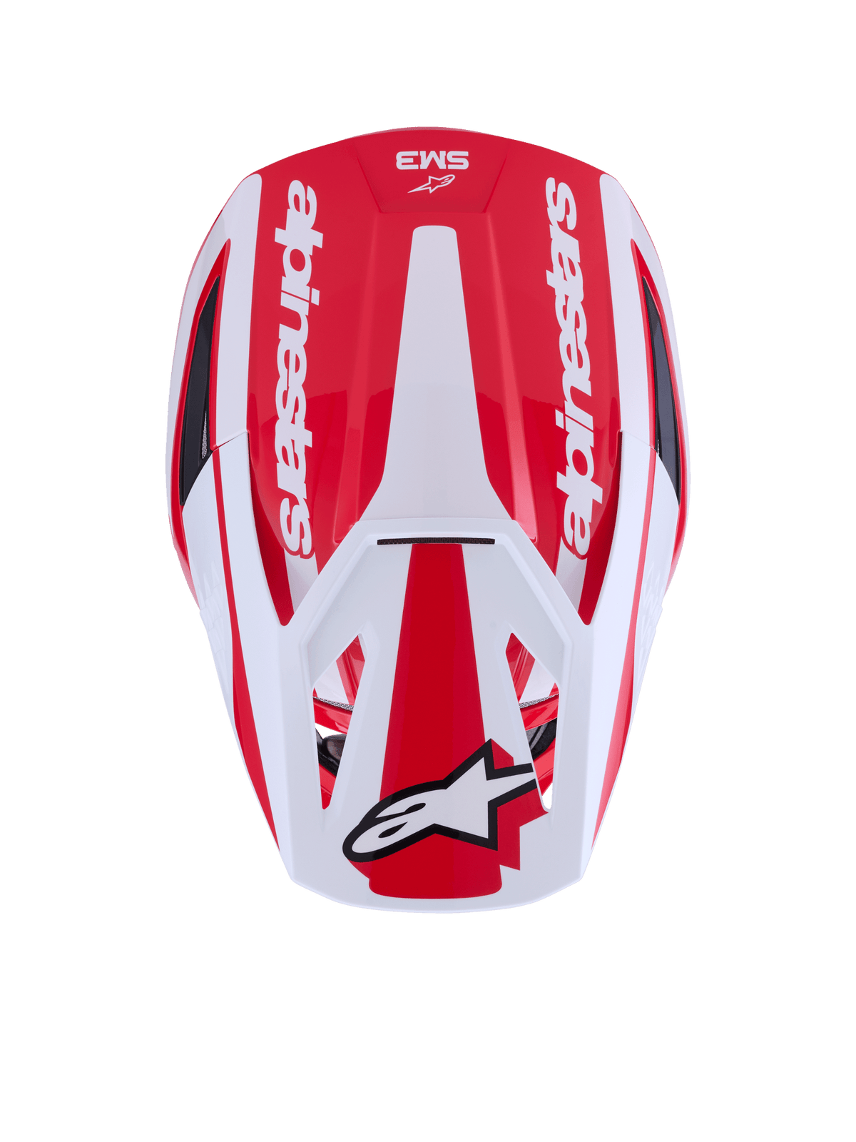 Alpinestars S-M3 Heat Casque ECE 22.06 Rouge Blanc Noir Brillant - MxProStoreParts