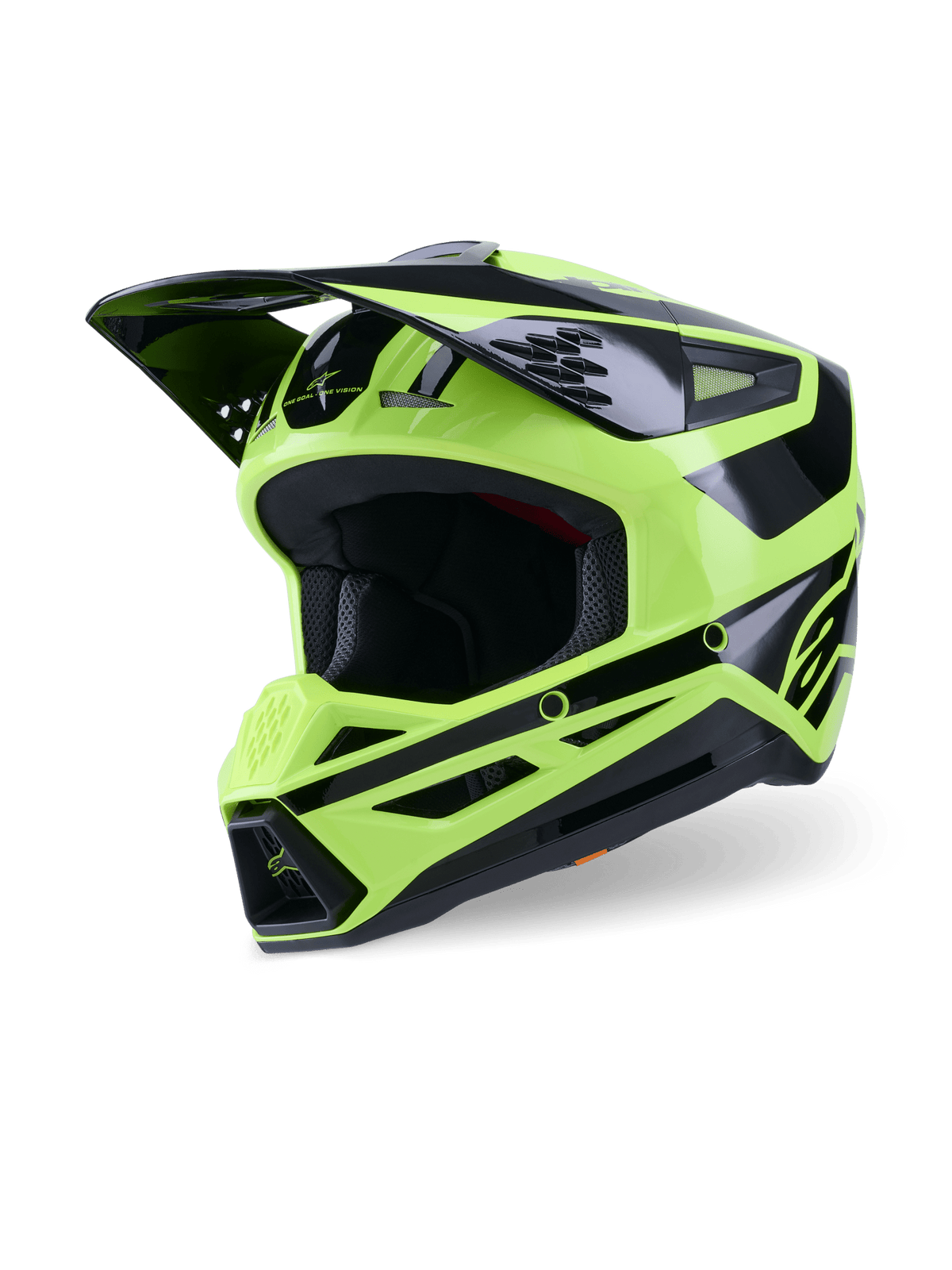 Alpinestars S-M3 Heat Casco ECE 22.06 Amarillo Fluorescente y Negro Brillante - MxProStoreParts