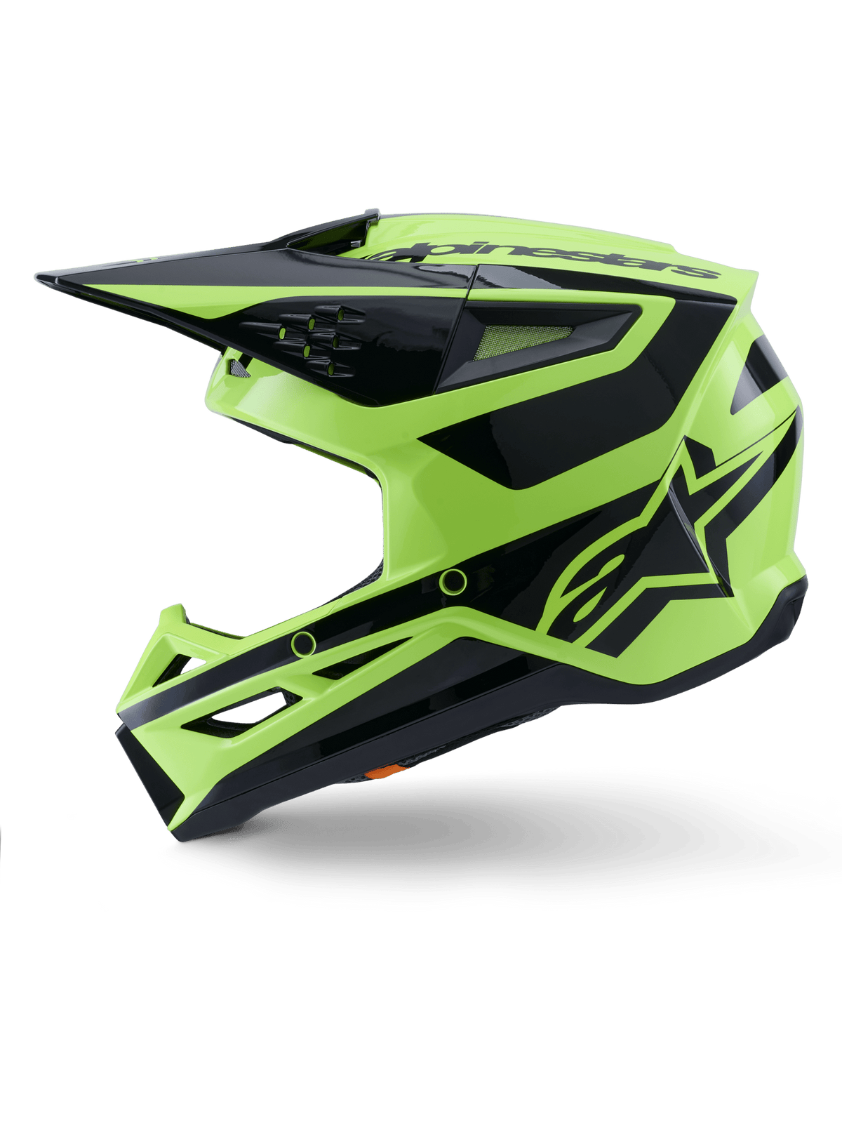 Alpinestars S-M3 Heat Casco ECE 22.06 Amarillo Fluorescente y Negro Brillante - MxProStoreParts