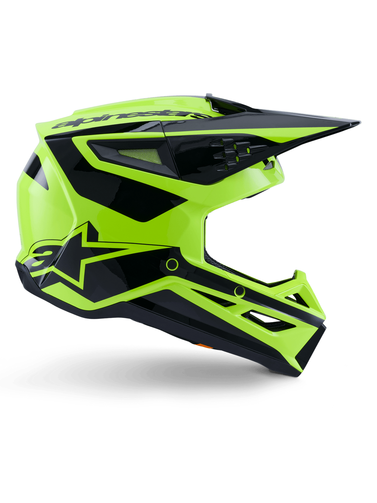 Alpinestars S-M3 Heat Casco ECE 22.06 Amarillo Fluorescente y Negro Brillante - MxProStoreParts
