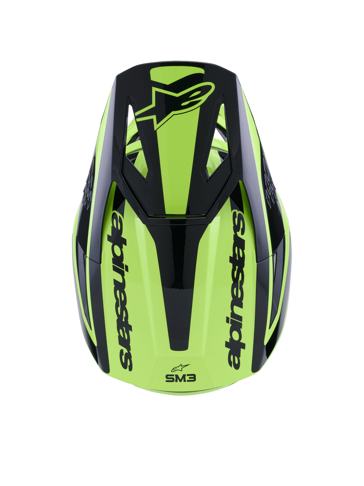Alpinestars S-M3 Heat Casco ECE 22.06 Amarillo Fluorescente y Negro Brillante - MxProStoreParts