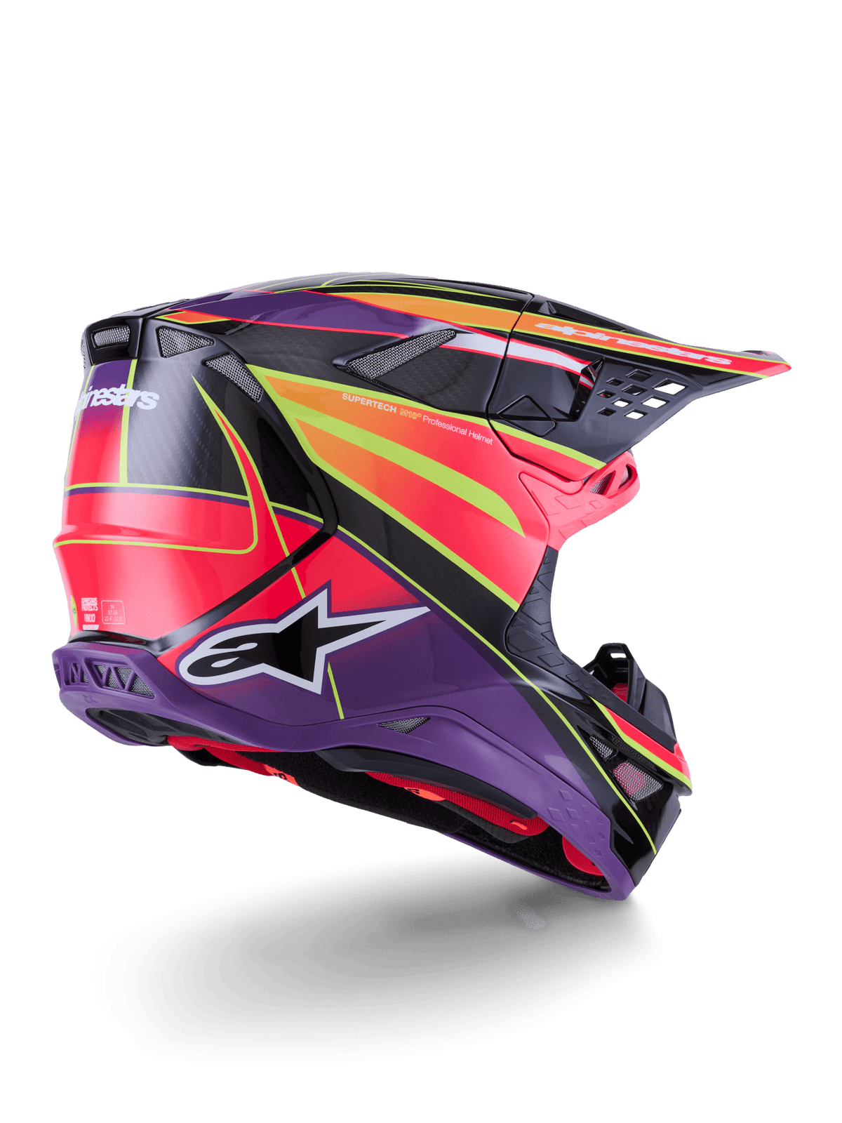 Alpinestars Supertech M10 Era Casque Carbon MIPS Rose Violet Fluo - MxProStoreParts