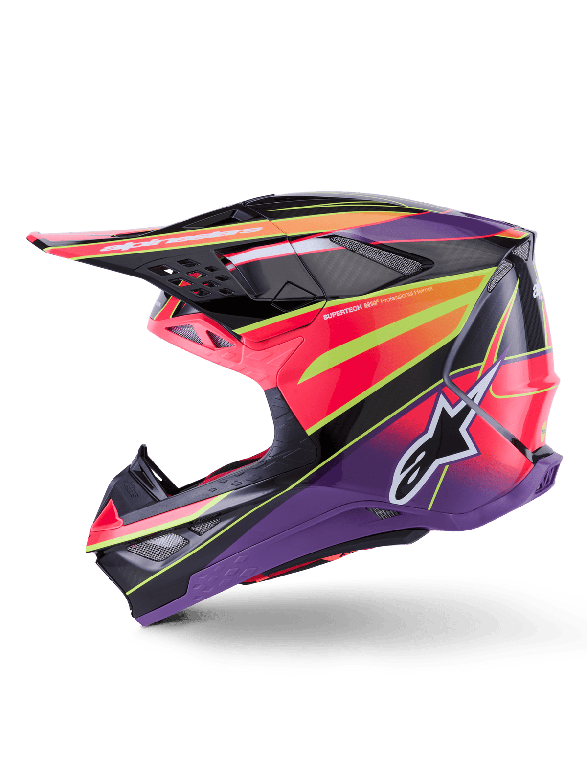 Alpinestars Supertech M10 Era Casque Carbon MIPS Rose Violet Fluo - MxProStoreParts