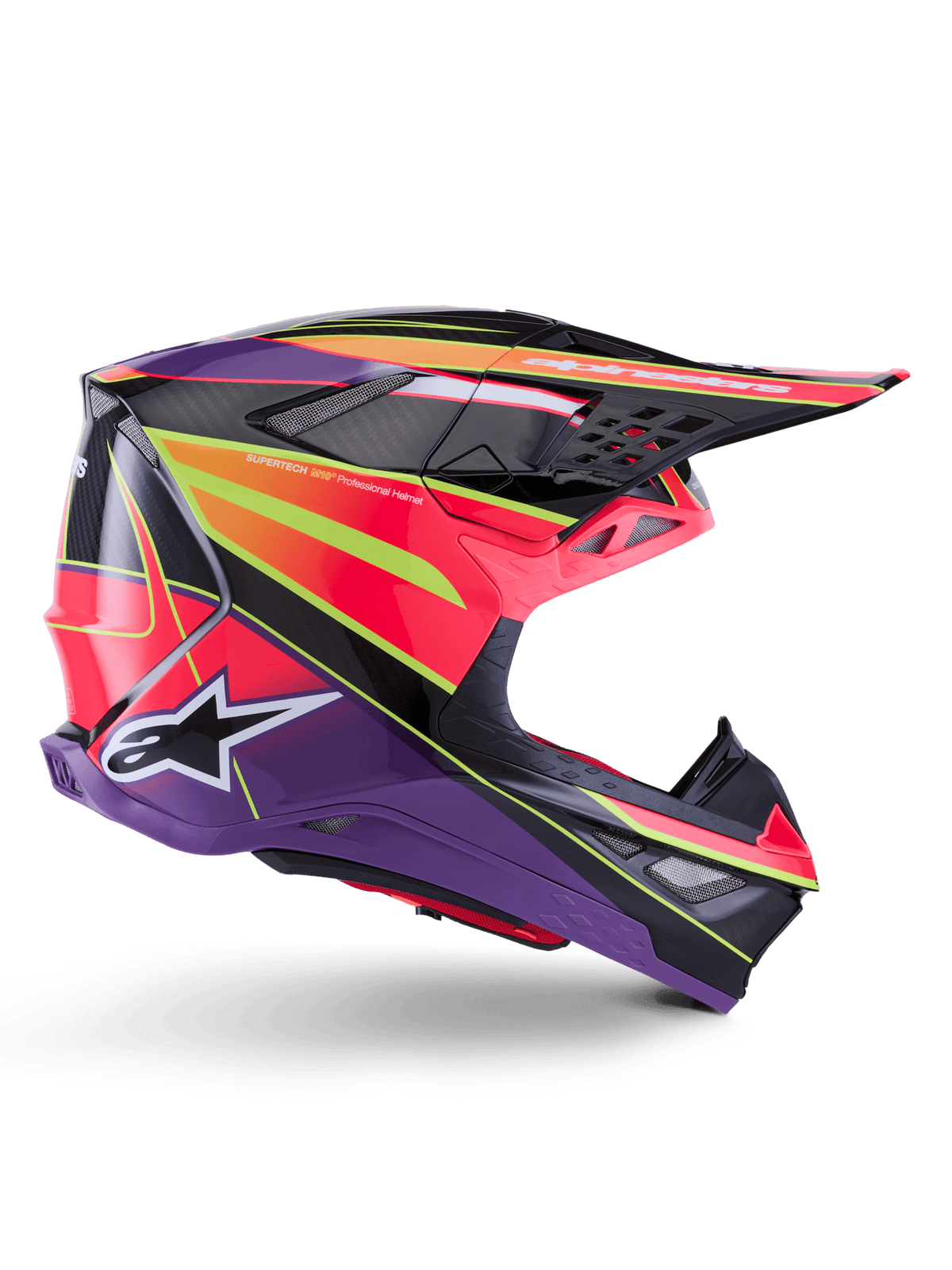 Alpinestars Supertech M10 Era Casque Carbon MIPS Rose Violet Fluo - MxProStoreParts