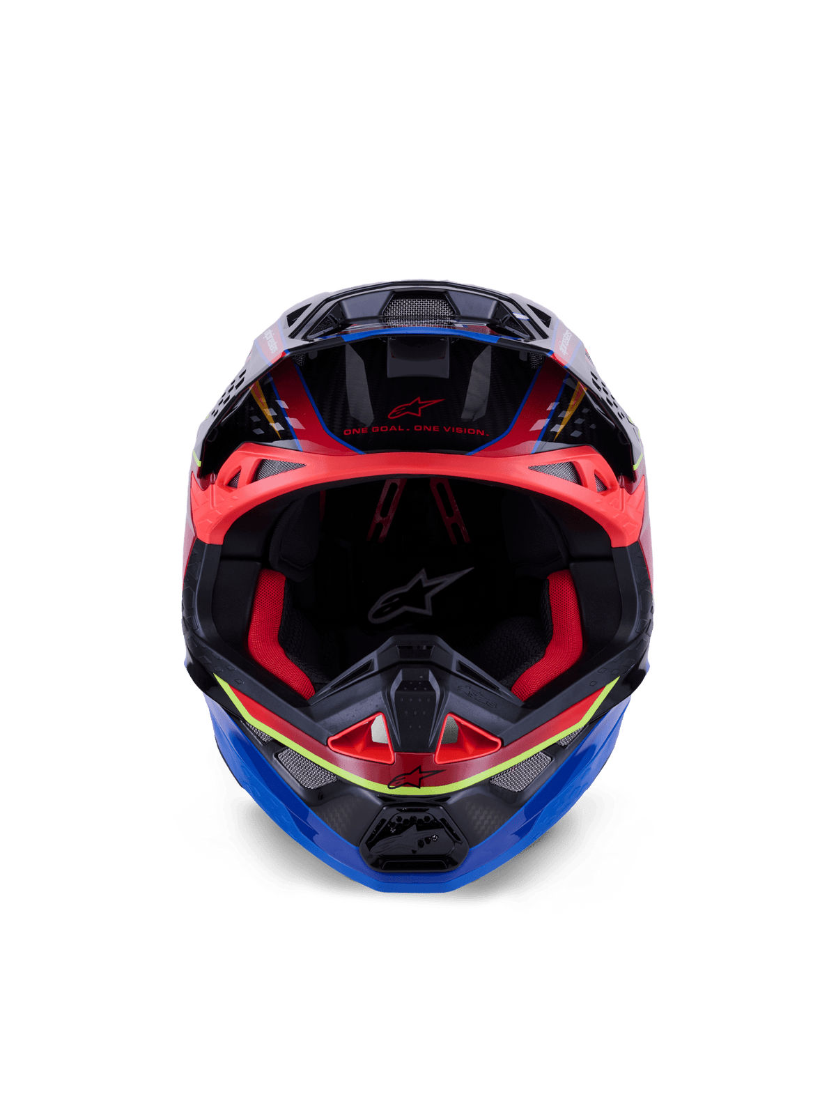 Alpinestars Casque Supertech M10 Era Fluo Brillant Bleu Rouge Jaune - MxProStoreParts