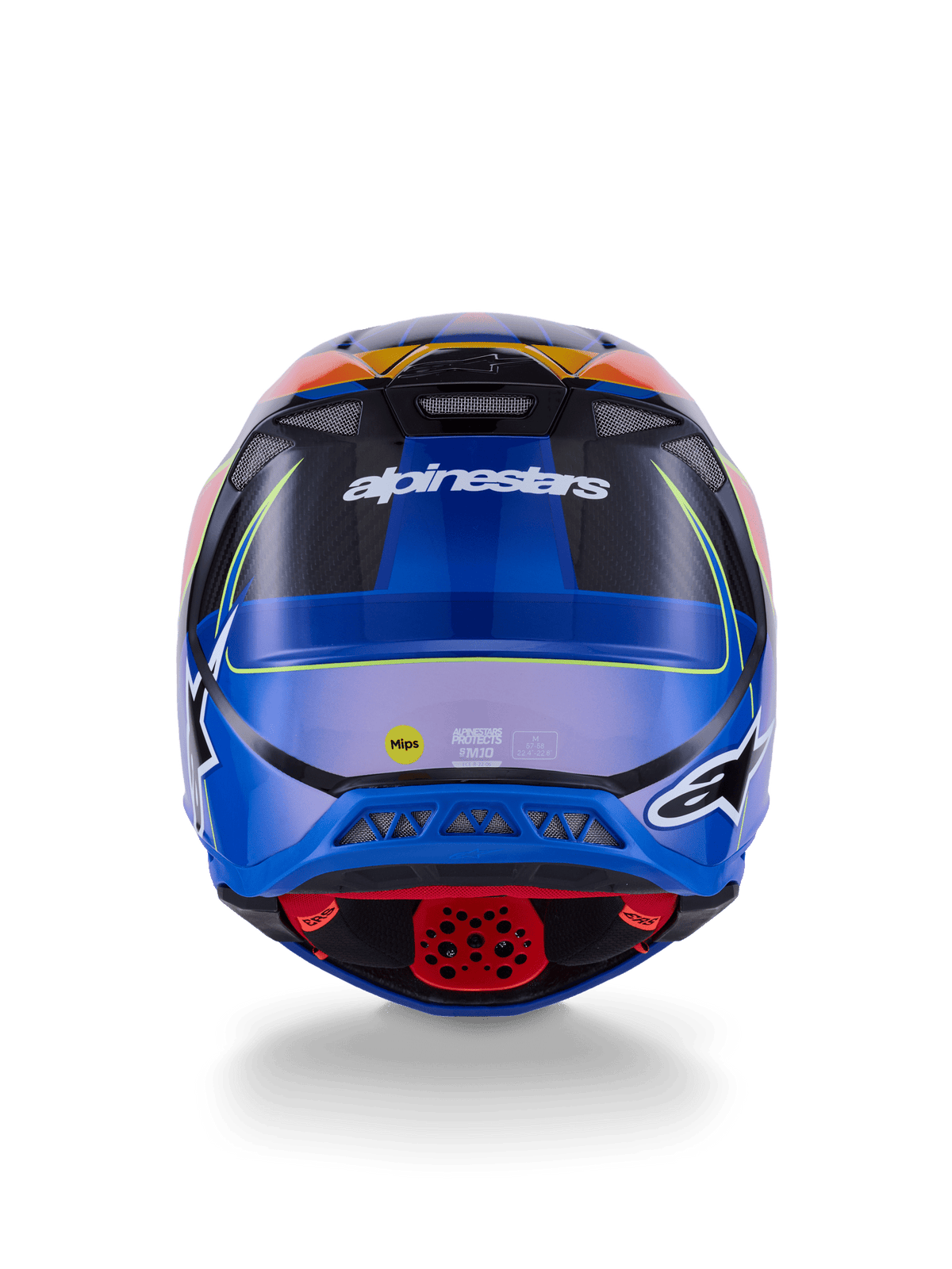 Alpinestars Casque Supertech M10 Era Fluo Brillant Bleu Rouge Jaune - MxProStoreParts