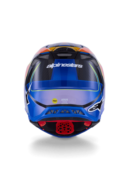 Alpinestars Casque Supertech M10 Era Fluo Brillant Bleu Rouge Jaune - MxProStoreParts