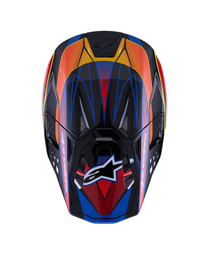 Alpinestars Casque Supertech M10 Era Fluo Brillant Bleu Rouge Jaune - MxProStoreParts