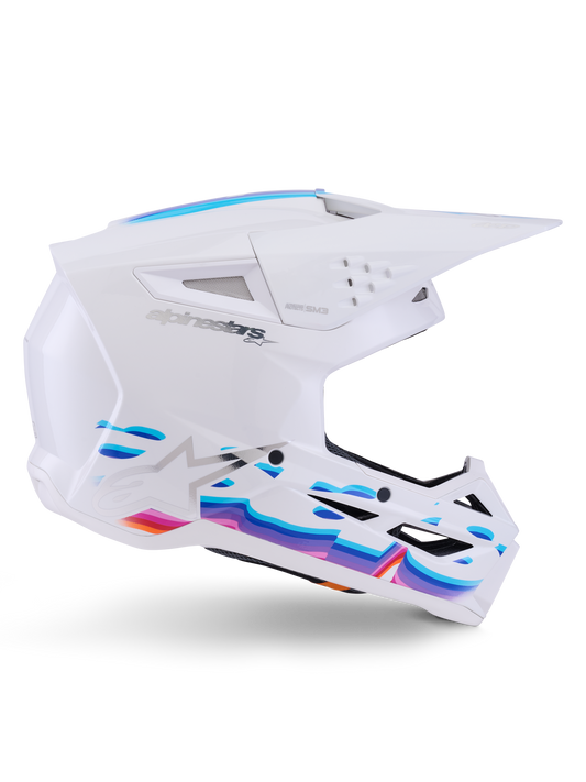 Alpinestars S-M3 Force OCD Casque Blanc brillant