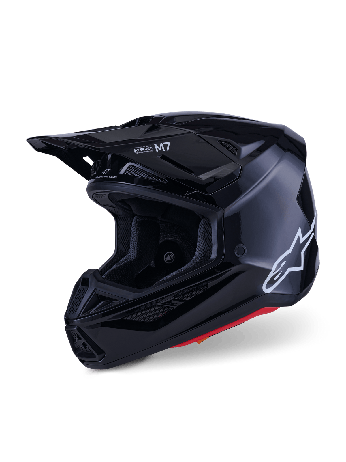 Alpinestars S‑M7 Solid Casco ECE 22.06 Negro Brillante - MxProStoreParts