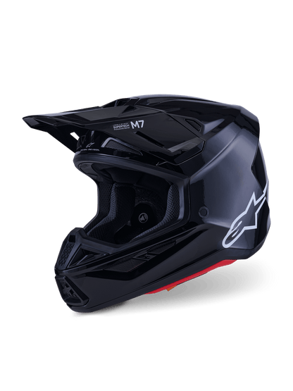 Alpinestars S‑M7 Solid Casco ECE 22.06 Negro Brillante - MxProStoreParts